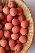 litchi lichee lychee - litchi chinensis in basket litchi lichee lychee - litchi chinensis in basket