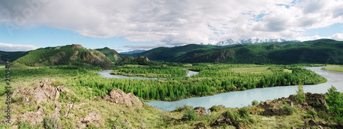 Leinwandbild Motiv mountain altai, shuya river.