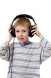  happy boy in  headphones