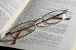 book and glasses