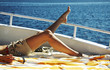 Leinwandbild Motiv relaxing on the yacht