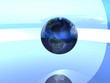 globe in blue