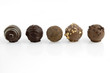 five truffles in a row