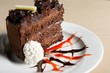 slice of chocolate cake