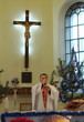 roman catholic cathedral christmas interrior