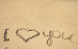 message on sand