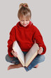 reading a book