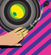 female dj hand close up