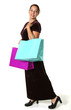 lady shopping with bags