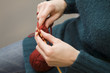woman knitting horizontal