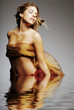 beautiful sexy woman in water