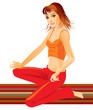 sitting girl
