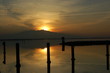 coucher de soleil sur l'embarquation