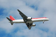 modern passenger jet before landing