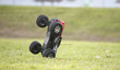overturned car