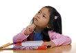 young girl writing 2