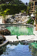 pool on a terrass of a cabana