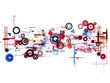 abstract graphic montage