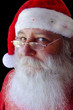 santa claus with black background