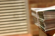 bound leaflets at a printer bound leaflets at a printer