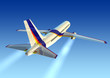 airplane 3d right rear view