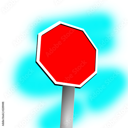 blank stop sign. lank stop sign