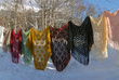 openwork knitted shawles