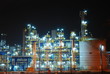 refinery at night