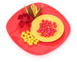 candy on plate