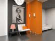 modern interior with the fashionable picture.