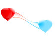two in love hearts