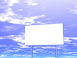 empty billboard and sky in the background