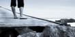 woman on bridge