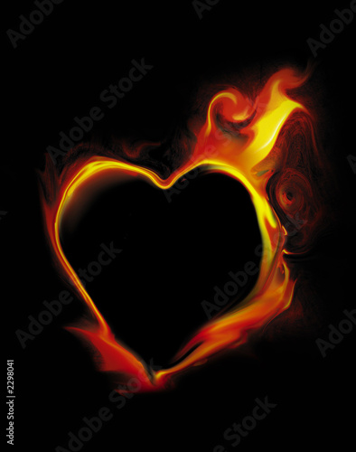 Illustration: burning heart burning heart