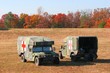 two battlefield ambulances