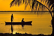 golden canoe sunset