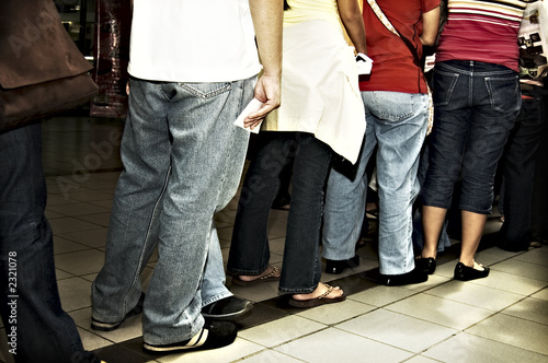 Photo: standing in line standing in line