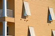 coastal home with storm shutters