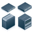 computer hardware icons set - design elements 55e