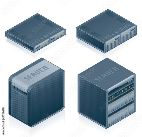 computer hardware icons set - design elements 55e