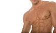 athletic man with sixpack abs