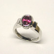 bague or blanc pierre rose