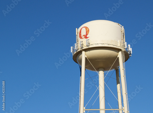Photo: "water tower with q" "water tower with q"