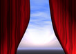 opening curtains