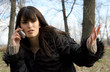 young woman with cell phone