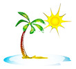 palm, sea and sun. holiday illustration palm, sea and sun. holiday illustration