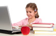 girl using laptop
