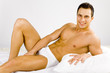 man lying in the bed