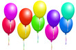 viele bunte luftballons