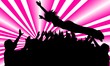 stagedive in pink